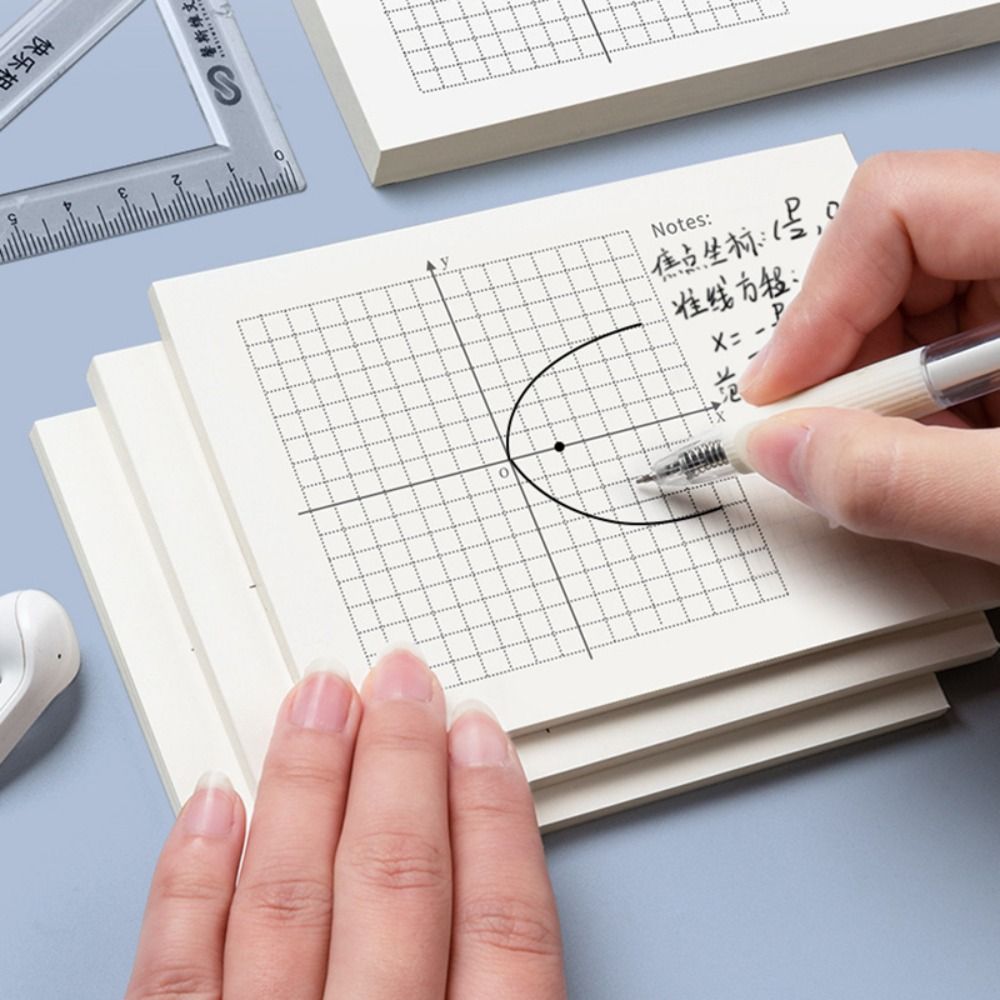 Graph Paper Pad - Minimalist 64K Notepad Tearable Portable Quadrant