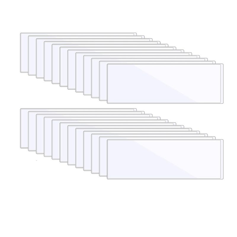 Desk Name Plate - N34R-Clear Reusable Pocket Nameplate 30 Pieces