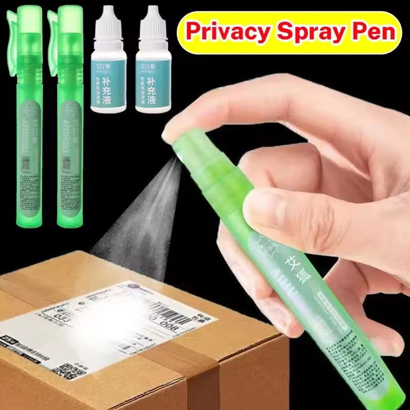 Correction Fluid White - Data-Erase Privacy Spray Pen High-Efficiency Thermal