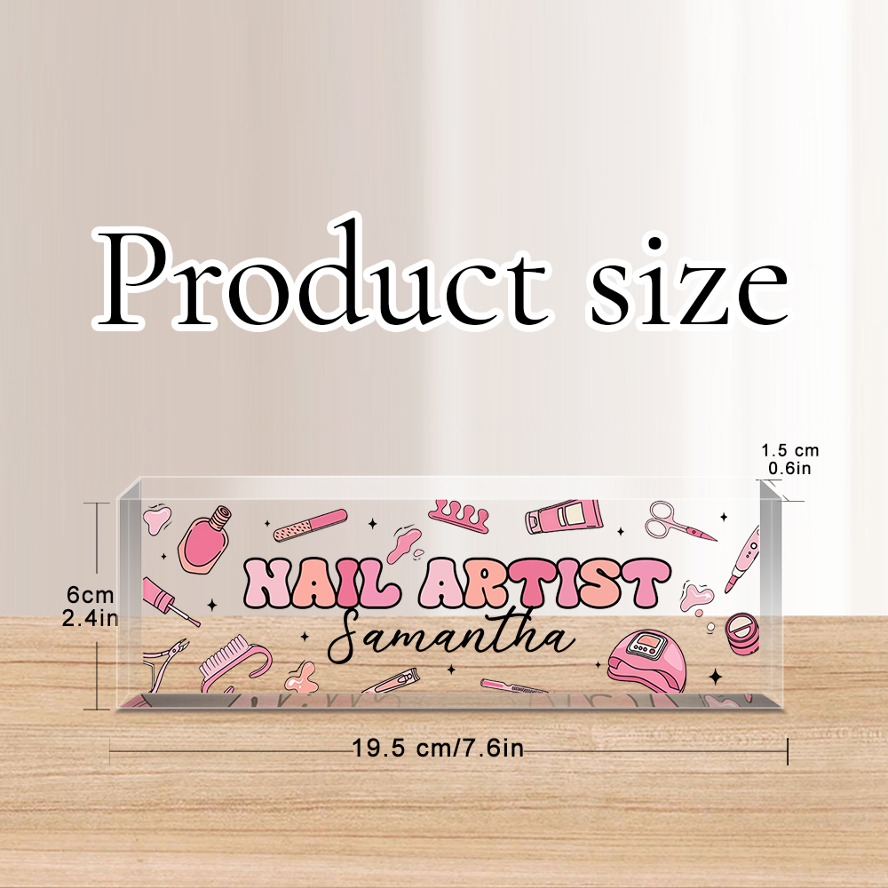 Custom Name Acrylic Desk Name  - Desk Name Plate 评论和价格